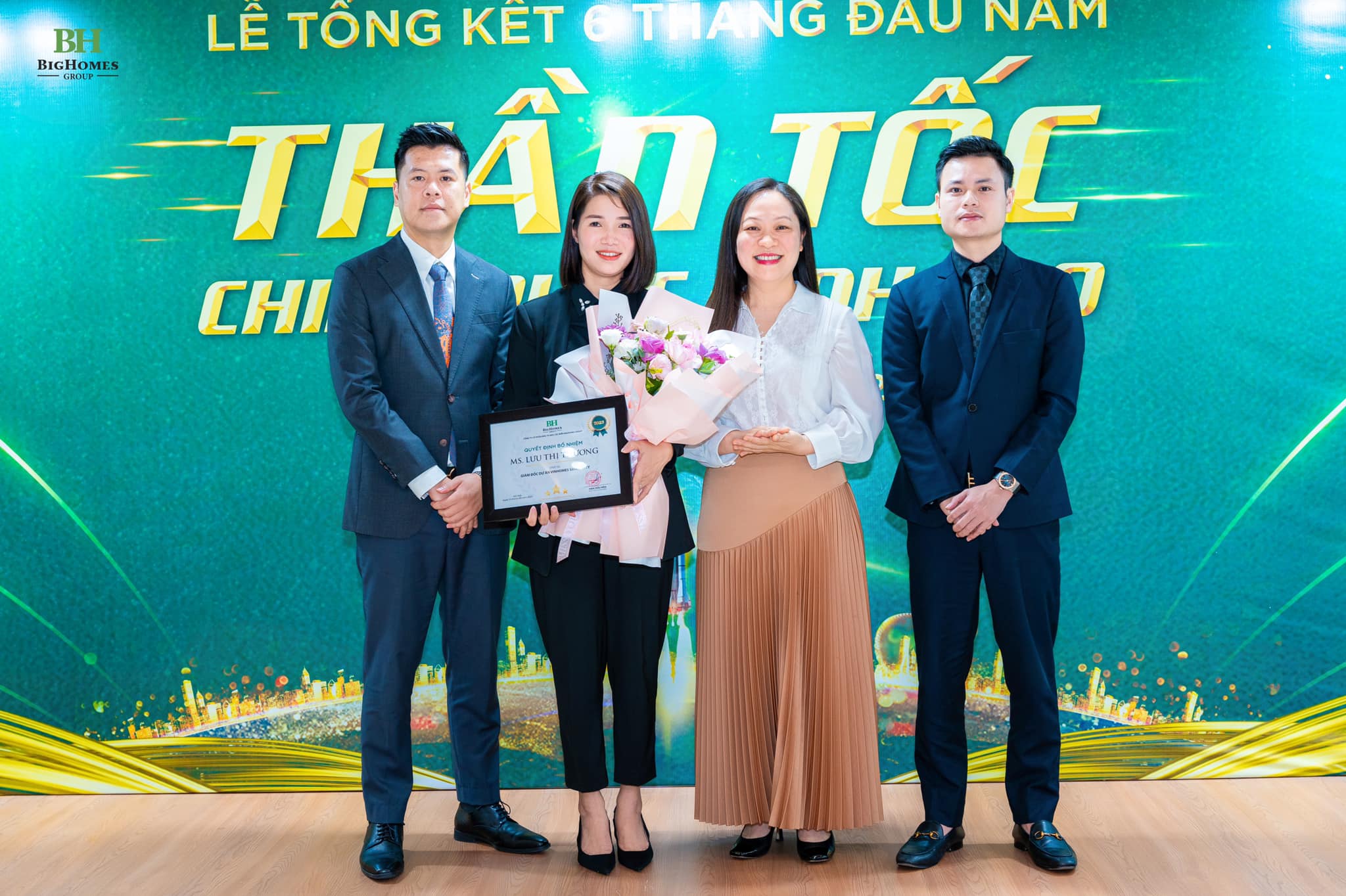 Chị Lưu Thị Thương được bổ nhiệm giữ chức vụ Giám đốc Dự án Vinhomes Smart City